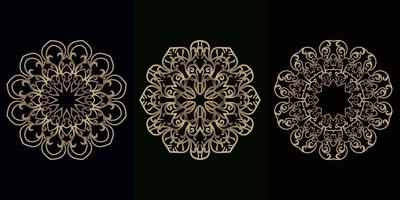 verzameling mandala-ornament of bloem vector