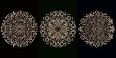 verzameling mandala-ornament of bloem vector