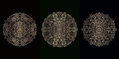 verzameling mandala-ornament of bloem vector