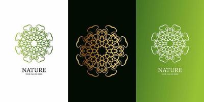 bloem, ornament of mandala sjabloon embleemontwerp. ent logo sjabloonontwerp. vector