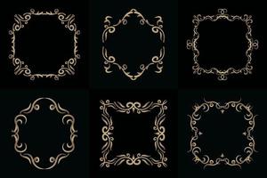 collectie van luxe ornament of bloemenframe vector