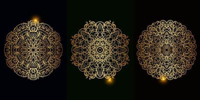 verzameling mandala-ornament of bloem vector