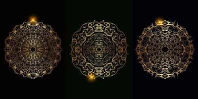 verzameling mandala-ornament of bloem vector