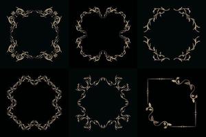 collectie van luxe ornament of bloemenframe vector