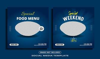 voedsel social media banner postsjabloon. vector