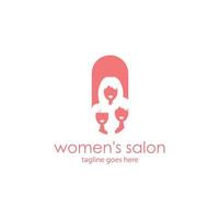 vrouw salon logo ontwerpsjabloon vector