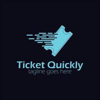 ticket snel logo ontwerpsjabloon eenvoudig en uniek. perfect voor zakelijk, mobiel, app-pictogram, enz. vector