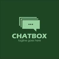 chatbox logo ontwerpsjabloon met dialoogvenster vector