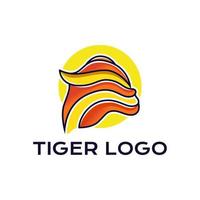 kleurrijke tijger logo illustratie kunst vector