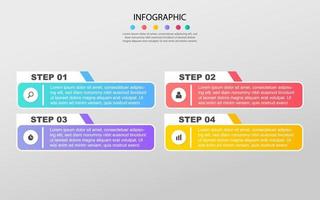 vector infographic ontwerp met pictogrammen. opties of stappen. procesdiagram, stroomschema, infografiek, infographics voor bedrijfsconcept, presentatiebanner, werkstroomlay-out.