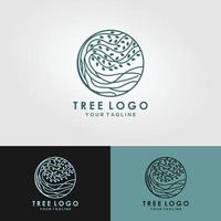 wortel van de boom logo afbeelding. vector silhouet van een boom, abstracte levendige boom logo ontwerp, wortel vector - levensboom logo ontwerp inspiratie geïsoleerd op een witte achtergrond.