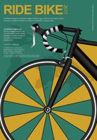 Fietsen Poster ontwerpsjabloon vectorillustratie vector