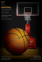 Basketbalaffiche die Vectorillustratie adverteren vector