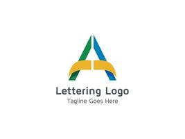 belettering van een logo-ontwerpsjabloon concept creatieve vector pro