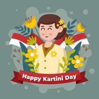 gelukkig kartini-dagconcept vector