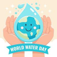 wereld water dag viering vector