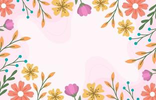 lente bloemen element achtergrond vector