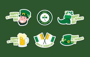 Saint Patrick's Day sticker decorontwerp vector