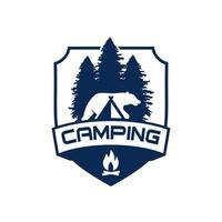 camping logo, avontuur logo vector