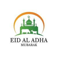 eid al adha-logo, islamitisch logo vector