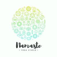 Yoga Logo symbolen Vector Concept