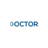 dokter woordmerk logo ontwerp vector