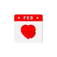 Valentijn kalender icoon. vectorillustratie. eps10 vector