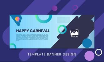 sjabloon banner ontwerp verloop. fijne carnaval vector