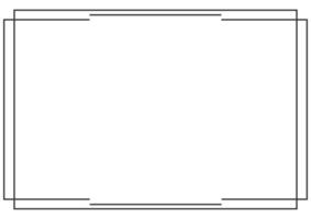 frame en grens geïsoleerde vector. zwarte omtrek op witte bakcground sjabloon. vector