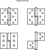 deur scharnier pictogram op wit, vector, eps 10 file vector