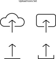 upload pictogram geïsoleerd op een witte achtergrond uit de collectie van de gebruikersinterface. upload icoon dunne lijn overzicht lineair upload symbool voor logo, web, app, ui. upload pictogram eenvoudig teken. vector