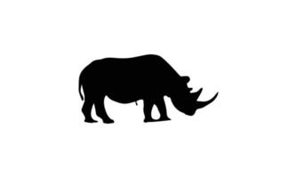 neushoorn silhouet vector illustratie ontwerp