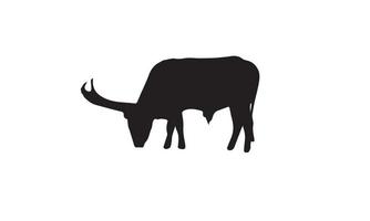 buffel silhouet vector illustratie ontwerp