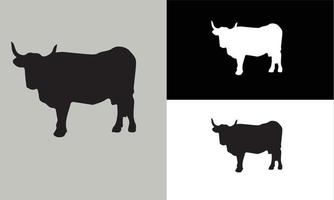 buffel silhouet vector illustratie ontwerp