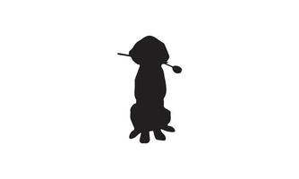 hond silhouet vector illustratie ontwerp