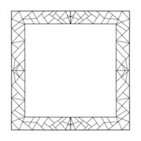 doodle kader. bloemen en geometrische patronen.zwart-wit afbeelding.omtrek tekenen met de hand.vector afbeelding vector