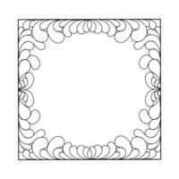 doodle kader. bloemen en geometrische patronen.zwart-wit afbeelding.omtrek tekenen met de hand.vector afbeelding vector