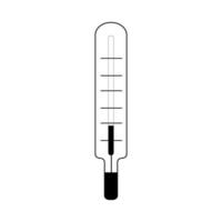 medische thermometer icon.a tool voor het meten van temperature.outline drawing.vector illustration vector