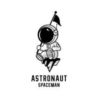 astronaut vector op witte backround