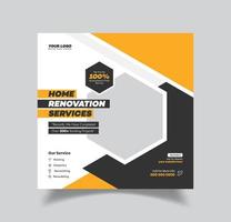 bouw social media postbanner vector