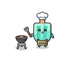 ijslolly barbecue chef-kok met een grill vector