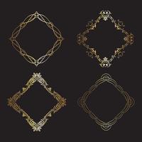 Decoratieve gouden frames-collectie vector