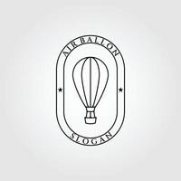 creatieve luchtballon pictogram lijntekeningen minimalistische logo vector illustratie ontwerp