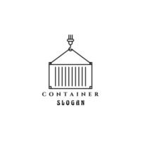 container lijn kunst pictogram logo minimalistische vector illustratie ontwerp