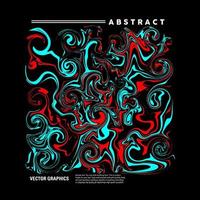 abstracte vloeiende kunst met een mengsel van lichtblauwe en rode verf. vector illustratie