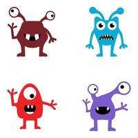 grappige monster stripfiguren vector