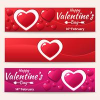 Happy Valentines Day mooie banner sjabloon achtergrond vector