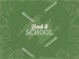 terug naar school belettering vector