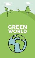 groene wereld poster vector