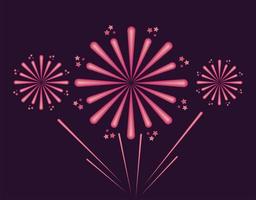 roze vuurwerk explosie pictogrammen vector